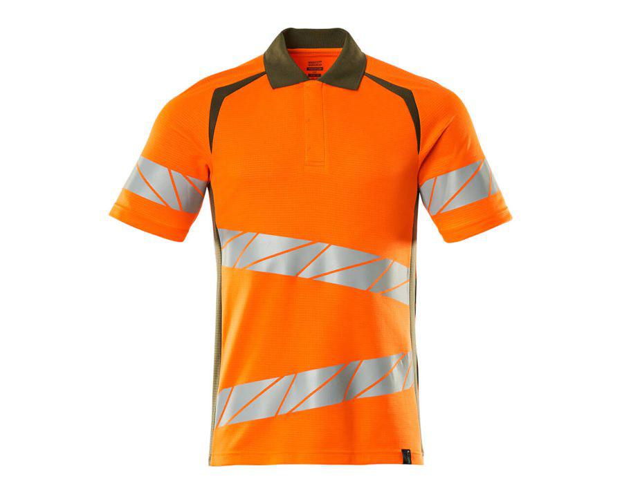 Polo ACCELERATE SAFE hi-vis arancio/verde muschio