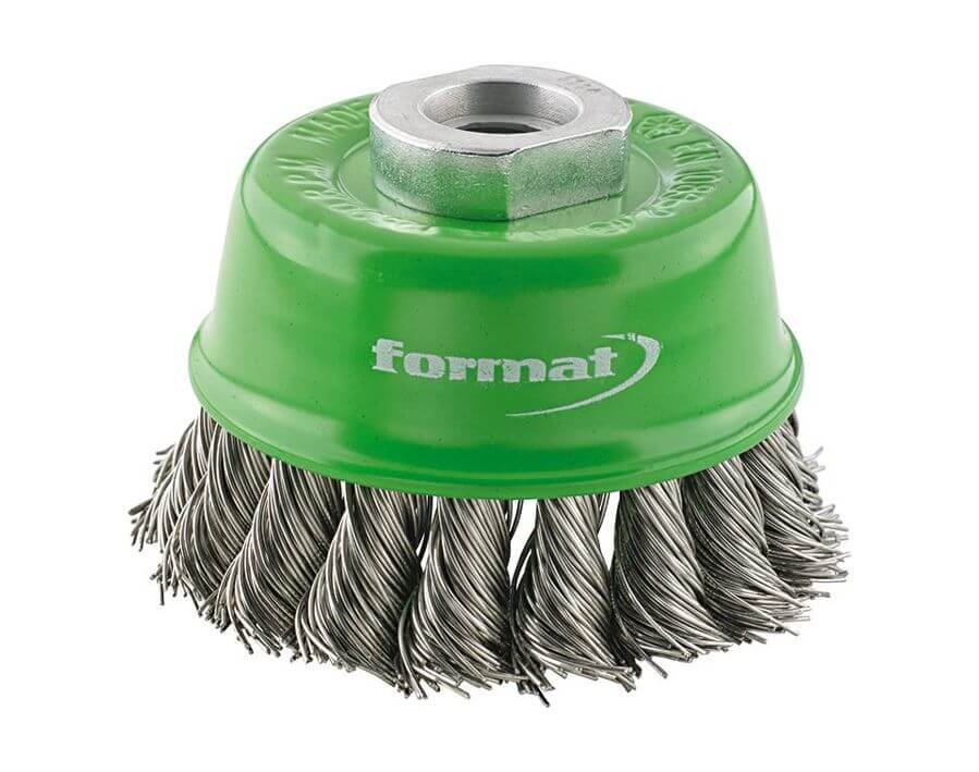 Topfbürste, rostfreier Stahldraht (1.4310), gezopft