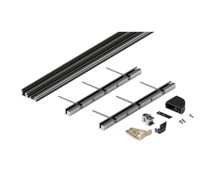 Set di profili per pavimento a 2 ante Hawa Folding Concepta