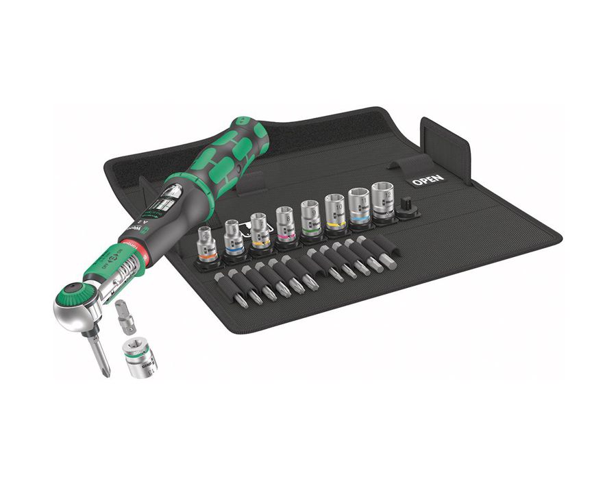 Drehmomentschlüssel-Garnitur Safe-Torque, 23-teilig, mit Sechskantaufnahme