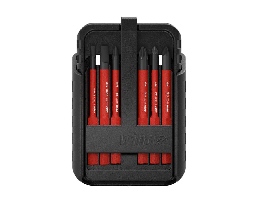 VDE-Wechselklingen-Satz slimBit, 15-teilig, Schlitz, PH, PZ, SL/PZ, Innen-TORX®