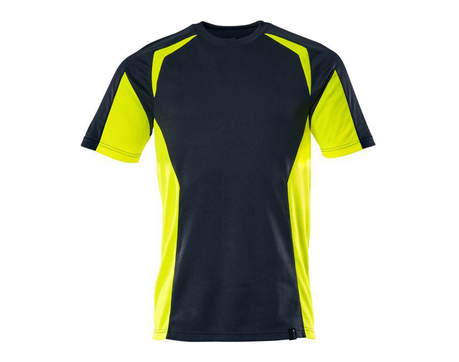 Maglietta ACCELERATE SAFE blu navy scuro/hi-vis giallo