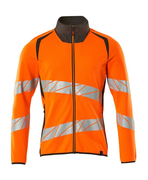 Felpa con chiusura lampo ACCELERATE SAFE hi-vis arancio/antracite scuro