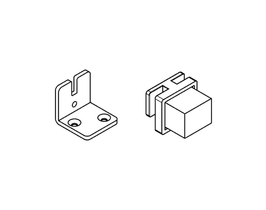 Set trascinatore per guarnitura a 2 ante Hawa Clipo/Combino 26/36 IS/MS
