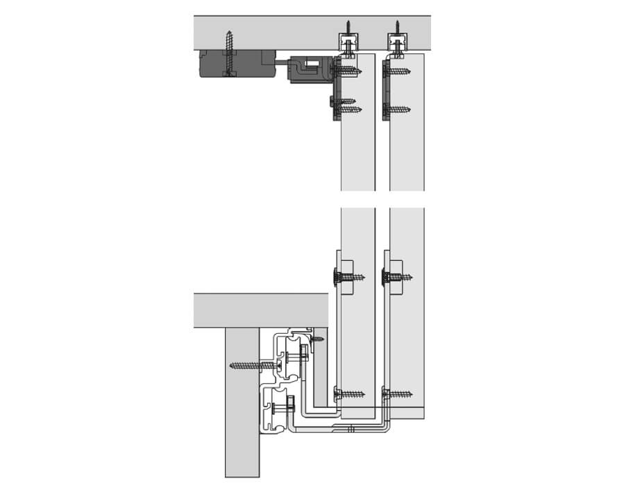 Hawa Combino 60 H Mixslide (MS) a scorrimento inferiore 