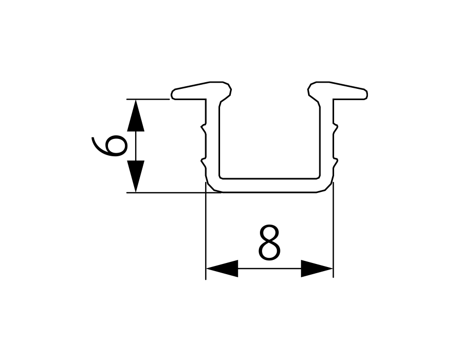 Binario di scorrimento semplice opk Submarine 9 W InSide