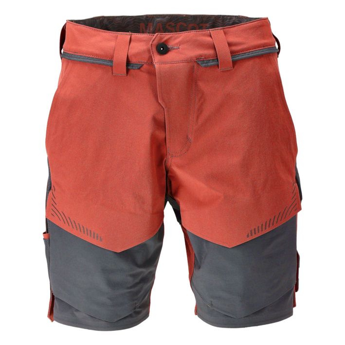 Pantalone corto CUSTOMIZED rosso autunno/grigio pietra