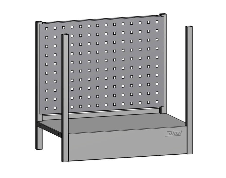 Modulo scaffale con un pannello forato