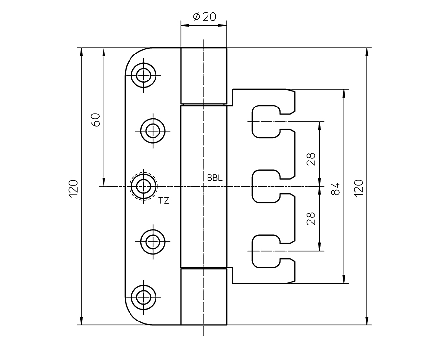 Cerniera VARIANT VX 7728/120