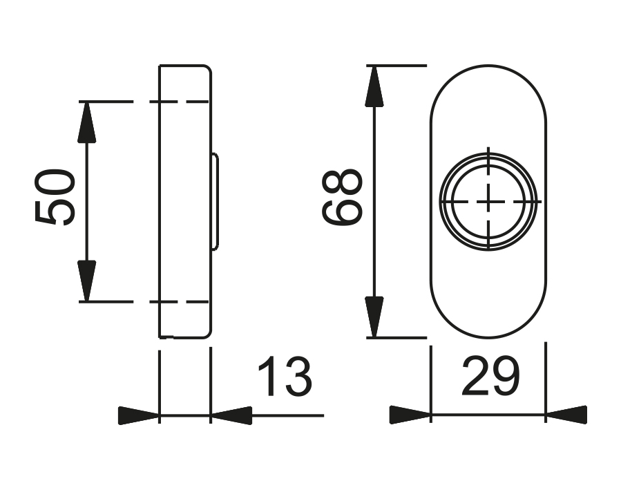 Coppia rosette strette coprivite E30P 