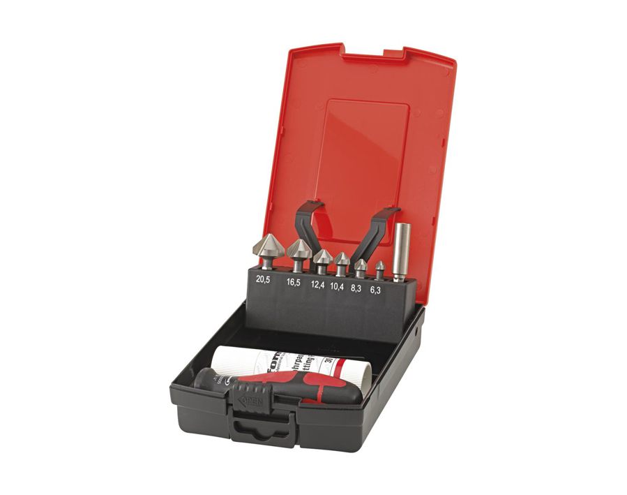 Kegelsenker-Bit-Satz 90° 1/4" DIN 3126