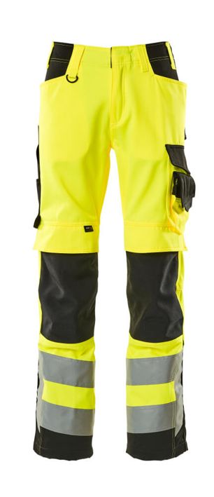 Pantaloni con tasche porta-ginocchiere SAFE SUPREME hi-vis giallo/nero