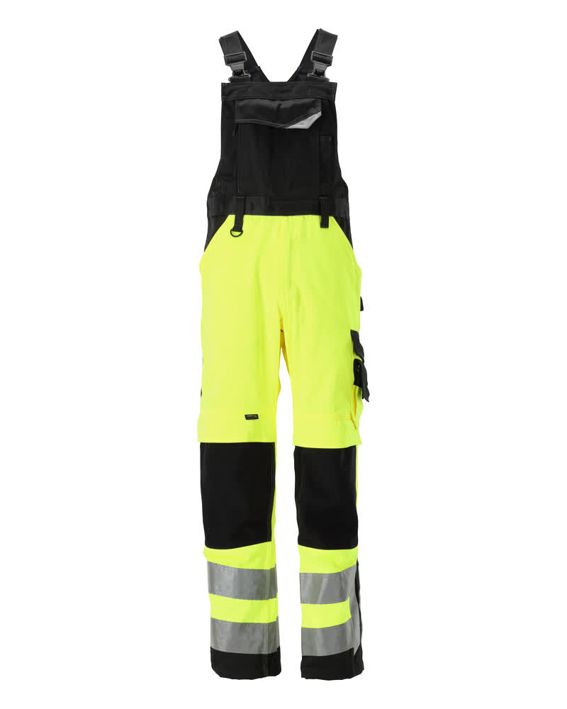 Salopette con tasche porta-ginocchiere SAFE SUPREME hi-vis giallo/nero