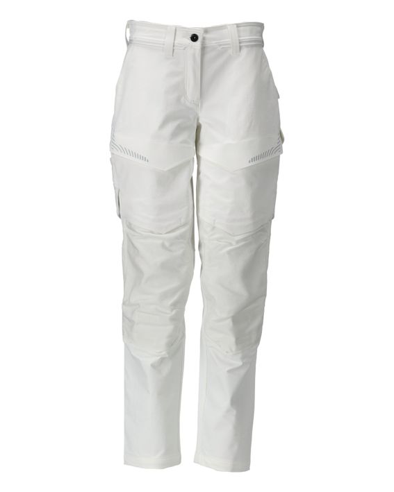 Pantaloni con tasche porta-ginocchiere CUSTOMIZED bianco