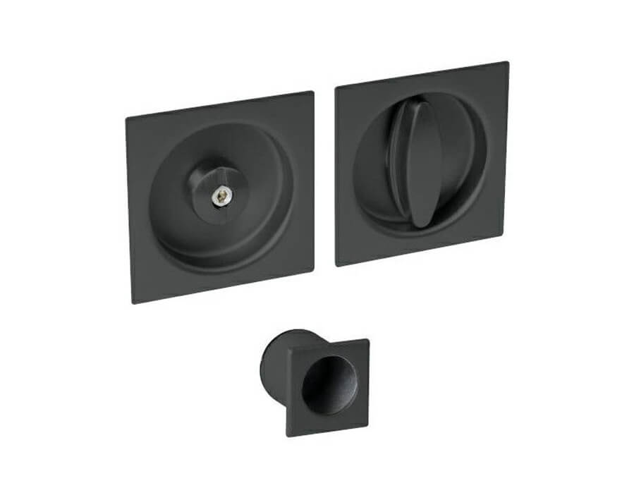 Scivola Q kit pomolo/bottone + ditale di trascinamento - rosette quadre