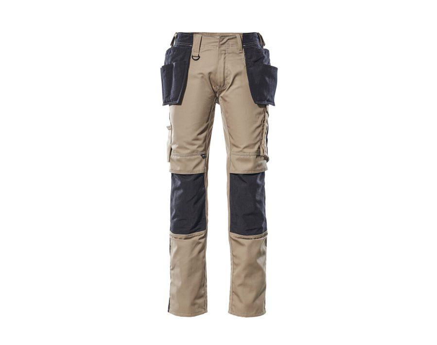 Pantaloni con tasche esterne UNIQUE kakichiaro/nero