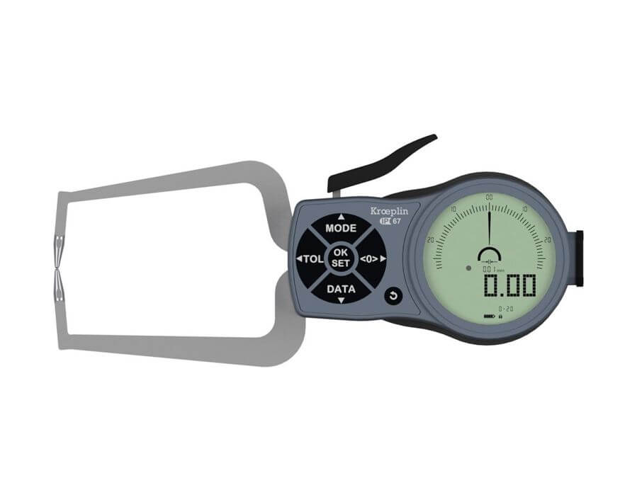 Außenschnelltaster mit Analog-/Digitalanzeige