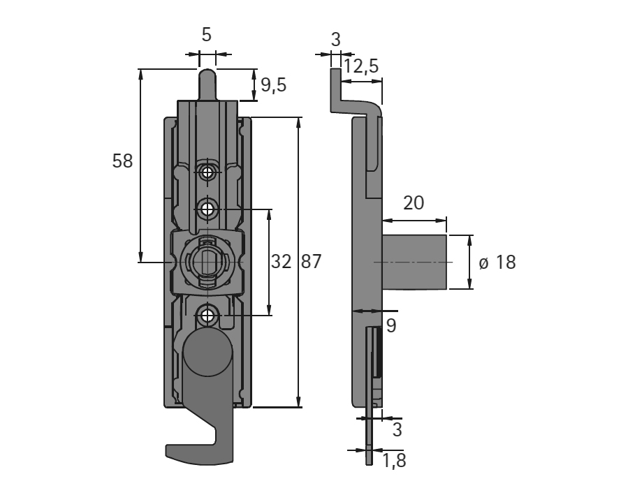 Serratura a cilindro per ante doppie Prestige 2000 
