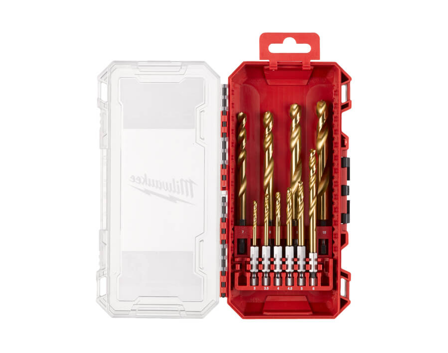 Set di punte per metallo Shockwave HSS-G Tin Red Hex da  10 pezzi 
