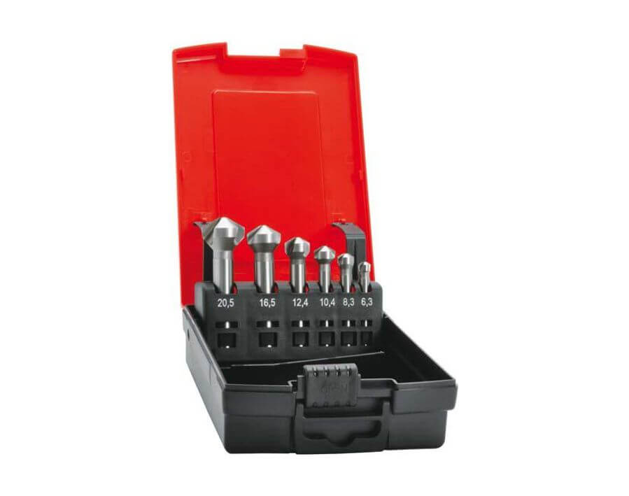 Kegel- und Entgratsenker-Satz 120° mit zyl. Schaft