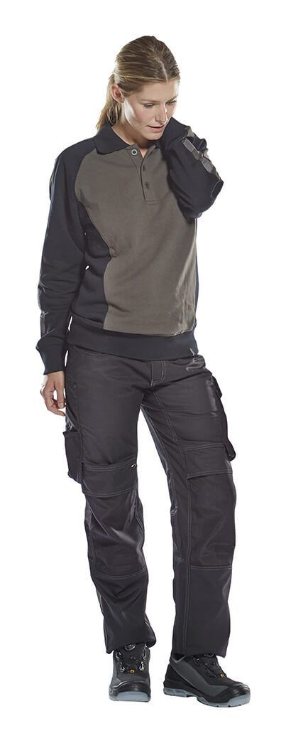 Pantaloni con tasche porta-ginocchiere UNIQUE blu navy scuro