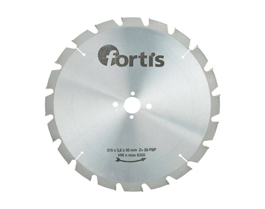 HW-Tischkreissägeblatt Flachzahn, mit Fase, nagelfest