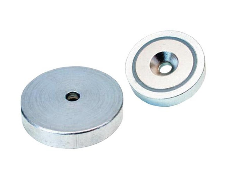 Neodym-Magnet-Flachgreifer mit Durchgangsbohrung und Ansenkung