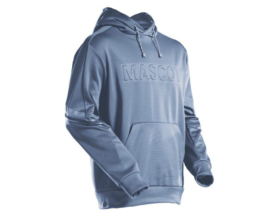 Felpa con cappuccio in pile CUSTOMIZED blu grigio