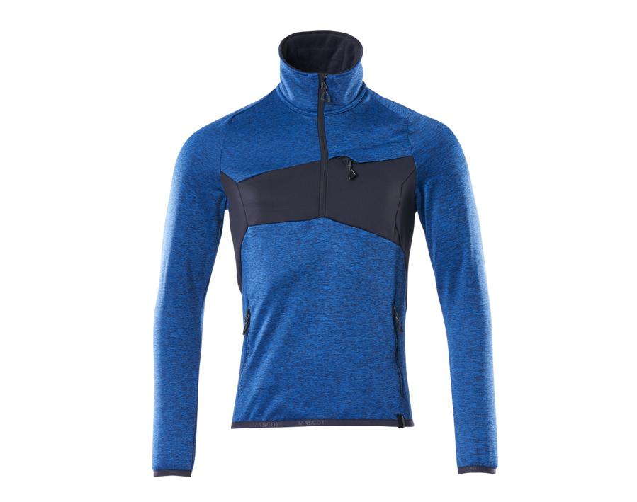 Maglione in pile con mezza cerniera ACCELERATE azzurro/blu navy scuro