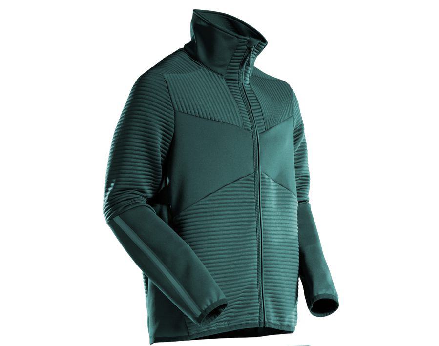 Maglione in pile con chiusura lampo CUSTOMIZED verde foresta