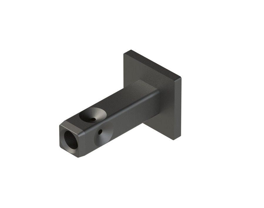 Cadro Fissaggio a parete / pavimento 18 x 18 mm nero opaco