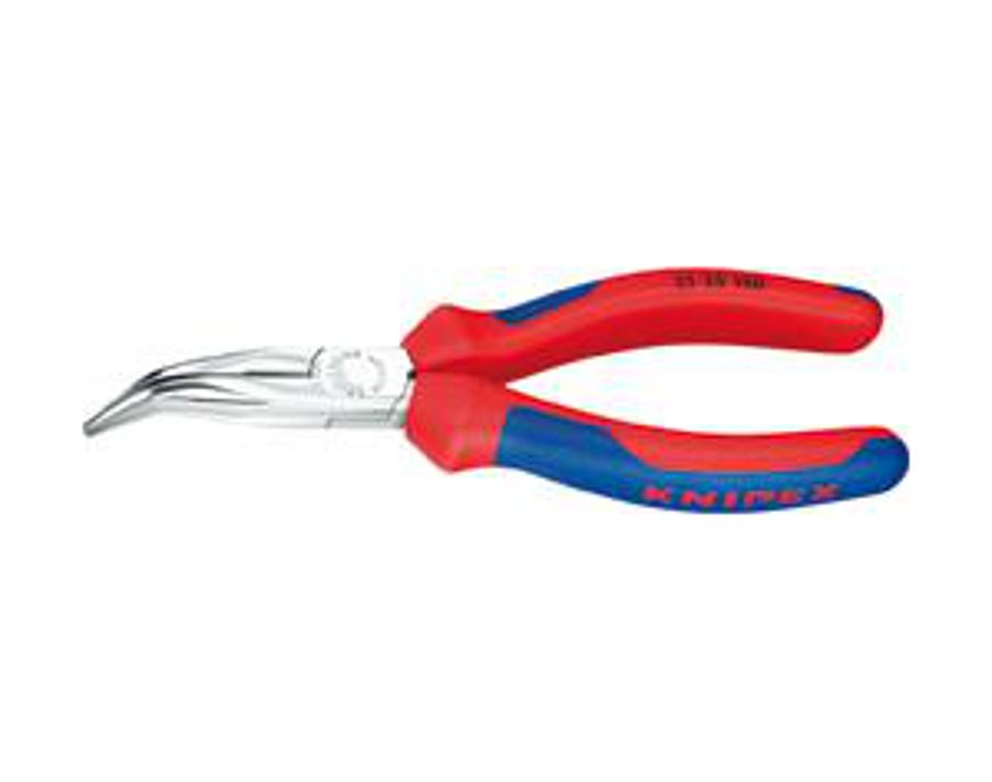 Radiozange, abgewinkelt, Kopf verchromt