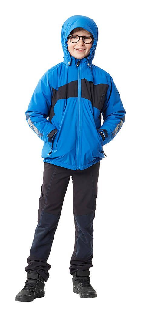Giacca antifreddo da bambino ACCELERATE azzurro/blu navy scuro