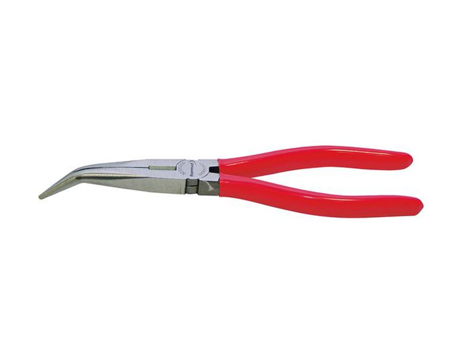 Storchschnabelzange, Kopf poliert, flach-runde, abgewinkelte Backen