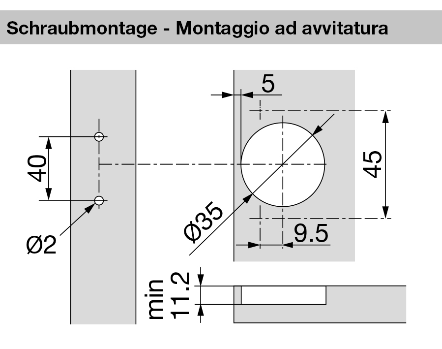 Cerniera COMPACT 107° 