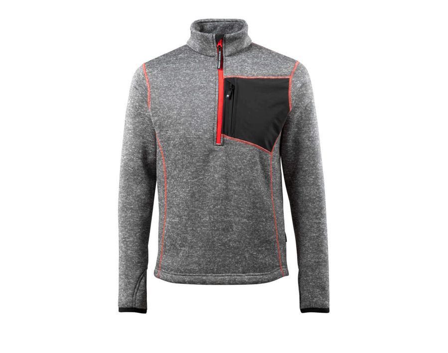 Maglione con mezza cerniera HARDWEAR grigio melange