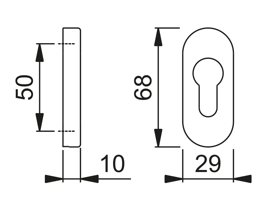 Coppia bocchette strette coprivite mod. E30PS