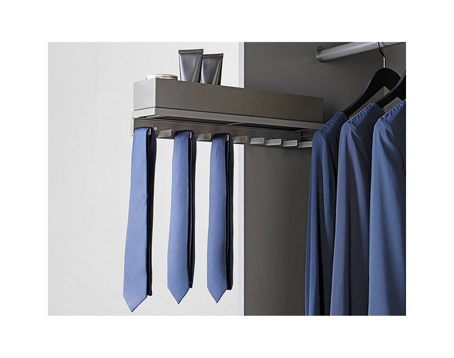 Portacravatte estraibile antracite