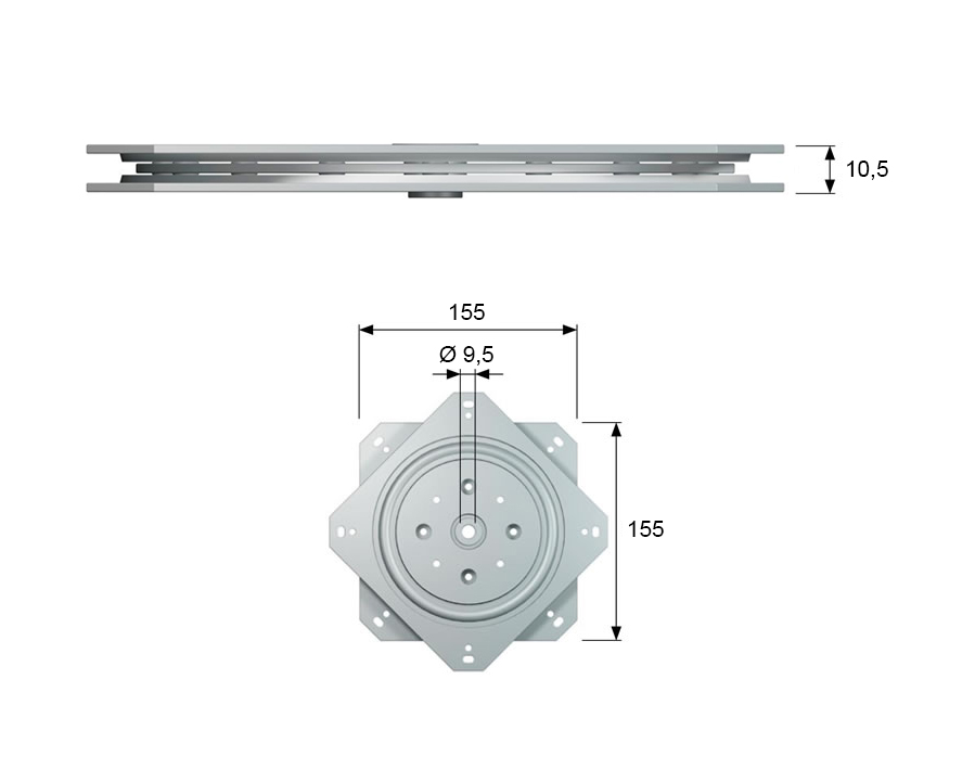 Piastra girevole 1022