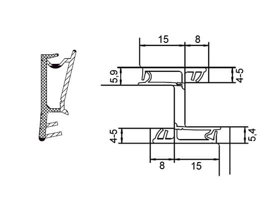 Guarnizione per porte interne S7649