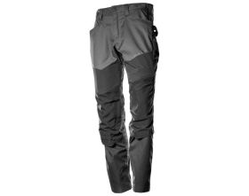 Pantaloni con tasche porta-ginocchiere CUSTOMIZED grigio pietra/nero