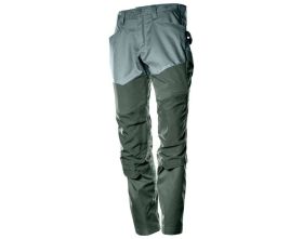 Pantaloni con tasche porta-ginocchiere CUSTOMIZED verde foresta chiaro/verde foresta