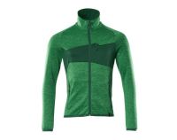 Maglione in pile con chiusura lampo ACCELERATE verde prato/verde