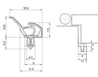 Guarnizione per porte interne in TPE schiumato SP8974