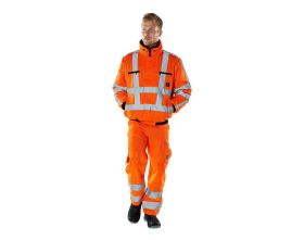 Pantaloni con tasche porta-ginocchiere SAFE LIGHT hi-vis arancio
