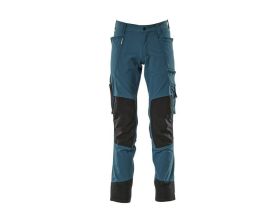 Pantaloni con tasche porta-ginocchiere ADVANCED petrolio scuro