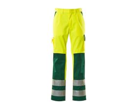 Pantaloni con tasche porta-ginocchiere SAFE COMPETE hi-vis giallo/verde