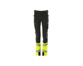 Pantaloni da bambino ACCELERATE SAFE nero/hi-vis giallo