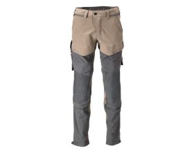 Pantaloni con tasche porta-ginocchiere CUSTOMIZED sabbia scuro/grigio pietra