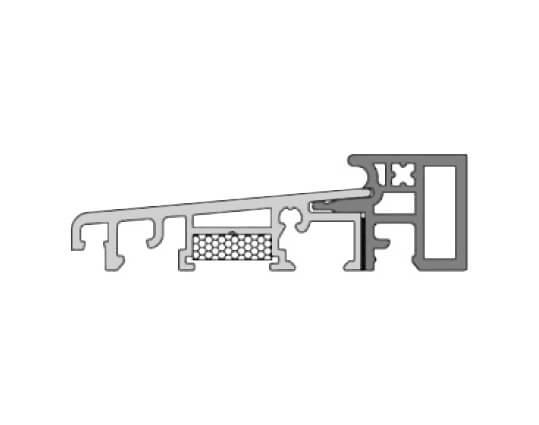 Soglia in alluminio HTS per portoncini in legno e plastica  